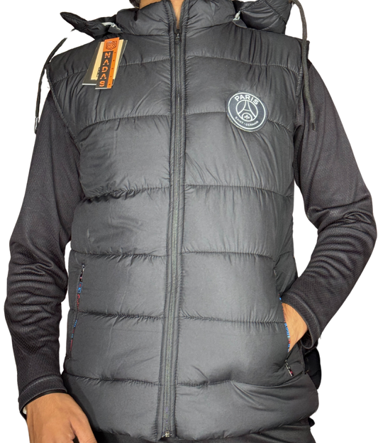 Black Puffer Insulated Vest Jacket