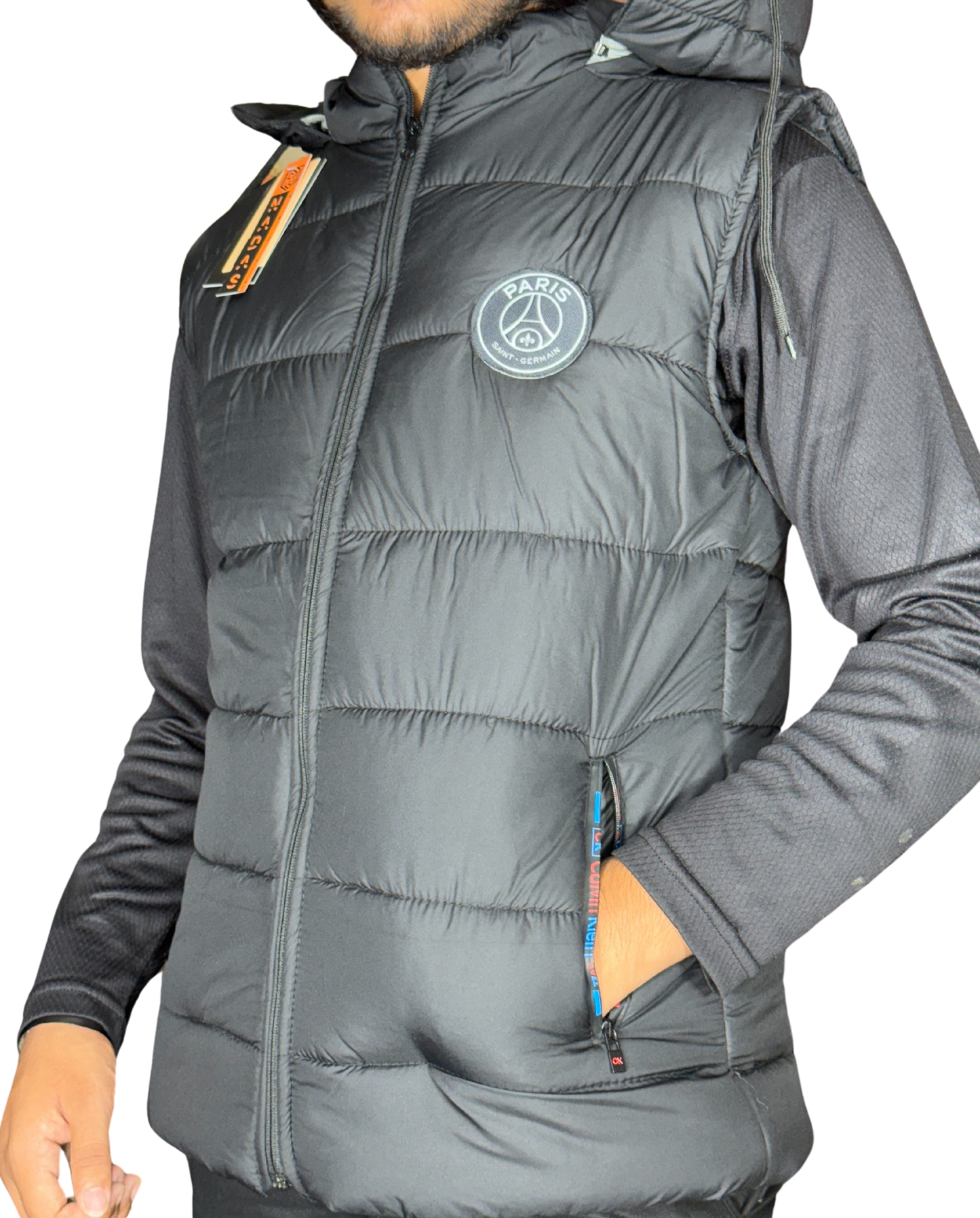 Black Puffer Insulated Vest Jacket